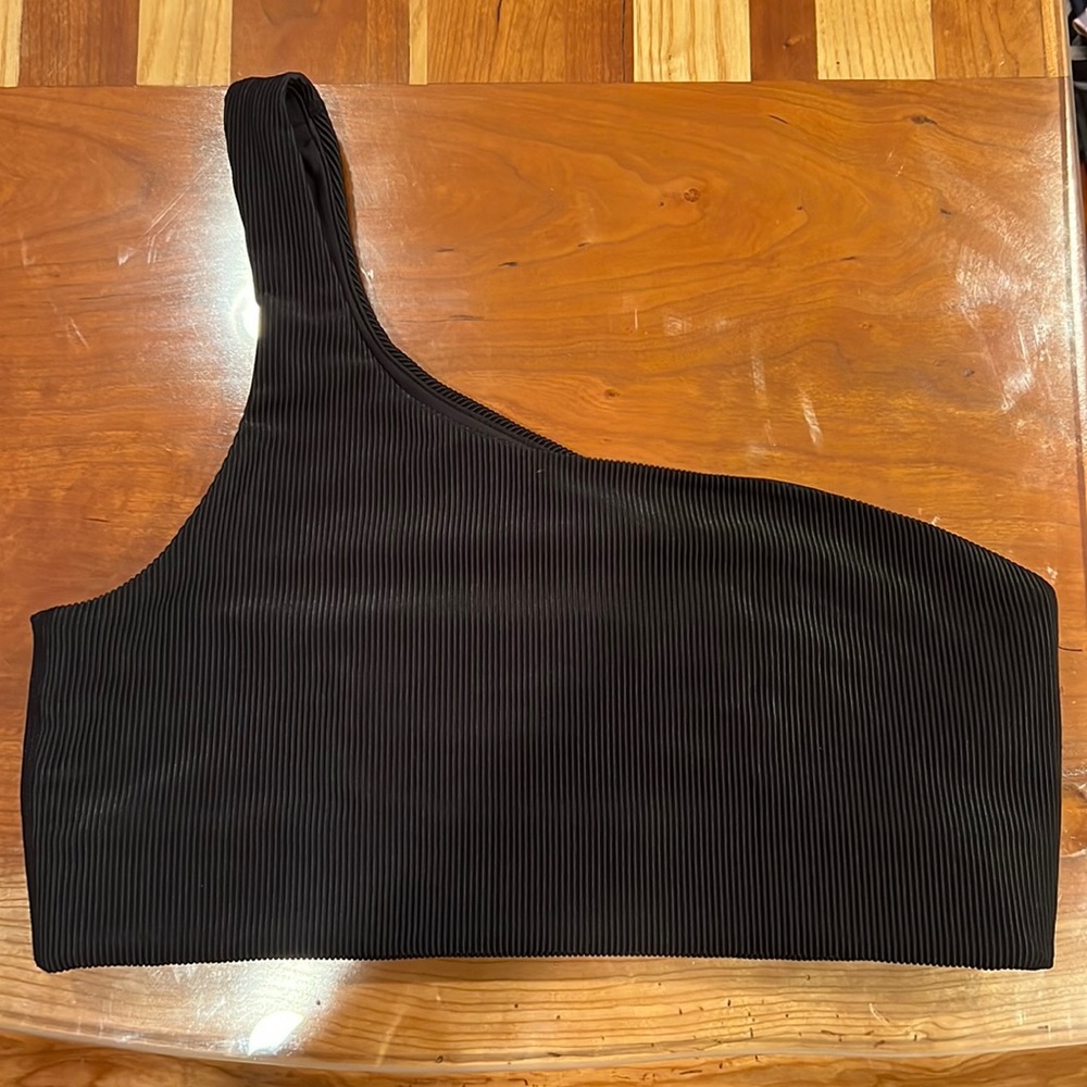 AQUA Athletic one shoulder sports bra (S)
